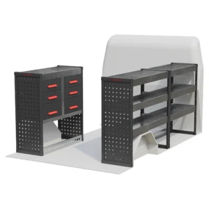 Ford Transit Custom 2023 Onwards L1 Model, Ragnar Pro Van Racking Range/Top Tray Drawers Unit