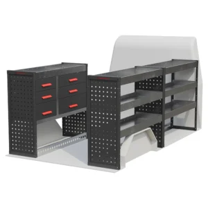 Ford Transit Custom 2023 Onwards L2 Model Ragnar Pro Van Racking Range/Top Tray Drawers Unit