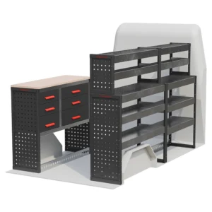 Renault Master 2010 Onwards L1/H2 Model, Ragnar Pro Van Racking Range/Worktop Drawers Unit