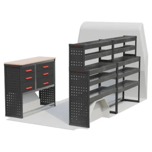 Renault Master 2010 Onwards L2/H2 Model, Ragnar Pro Van Racking Range/Worktop Drawers Unit