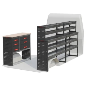 Mercedes Sprinter 2018 Onwards L2/H2 Model, Ragnar Pro Van Racking Range/Worktop Drawers Unit