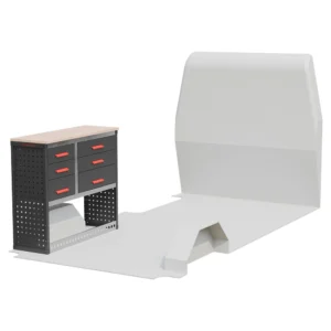 Workbench Drawers Unit 1050h x 1250w x 335 or 435d 6 drawer and full width birchwood worktop.