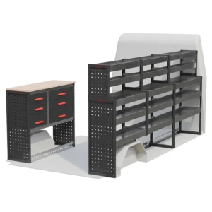 Renault Master 2010 Onwards L3/H2 Model, Ragnar Pro Van Racking Range/Worktop Drawers Unit