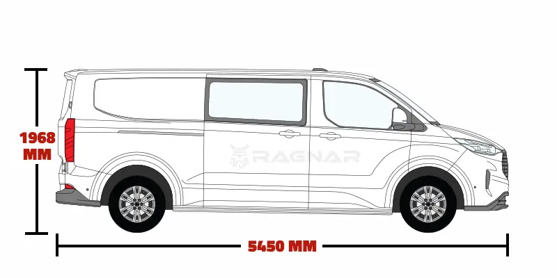 Ford Transit Custom L2 Crewcab 2023 Onwards