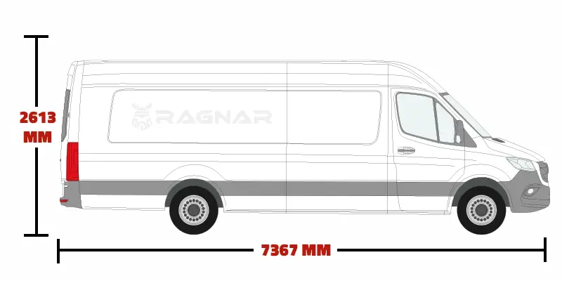 Mercedes Sprinter L4/H2 Extra Long Wheelbase/High Roof 2018 Onwards