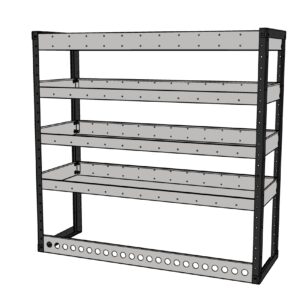 Universal Ragnar Pro Van Racking Range Shelving Unit 1200 High x 1250 Wide with shelf depth options.