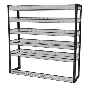 Universal Ragnar Pro Van Racking Range Shelving Unit 1500 High x 1500 Wide with shelf depth options.
